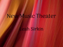 NewMusicTheater/Leah Sirkin logo
