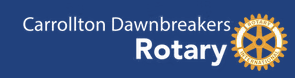 Carrollton Dawnbreakers Rotary logo