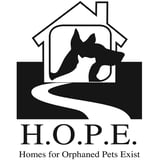 HOMES FOR ORPHANED PETS EXIST HOPE logo