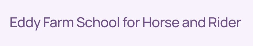 Eddy Farm School for Horse and Rider Corporation logo