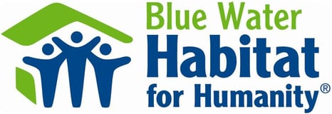 Blue Water Habitat for Humanity logo