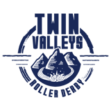 Twin Valleys Roller Derby logo