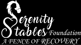 Serenity Stables Foundation; A Fence of Recovery logo
