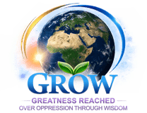 Greatness Reached Over Oppression Through Wisdom Grow logo