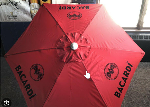 bacardi patio umbrella Bacardi Umbrella Jagermeister Faux Neon Bar Light & and Chacuterie Board –  Auction – A Taste of Tuscany Fundraiser