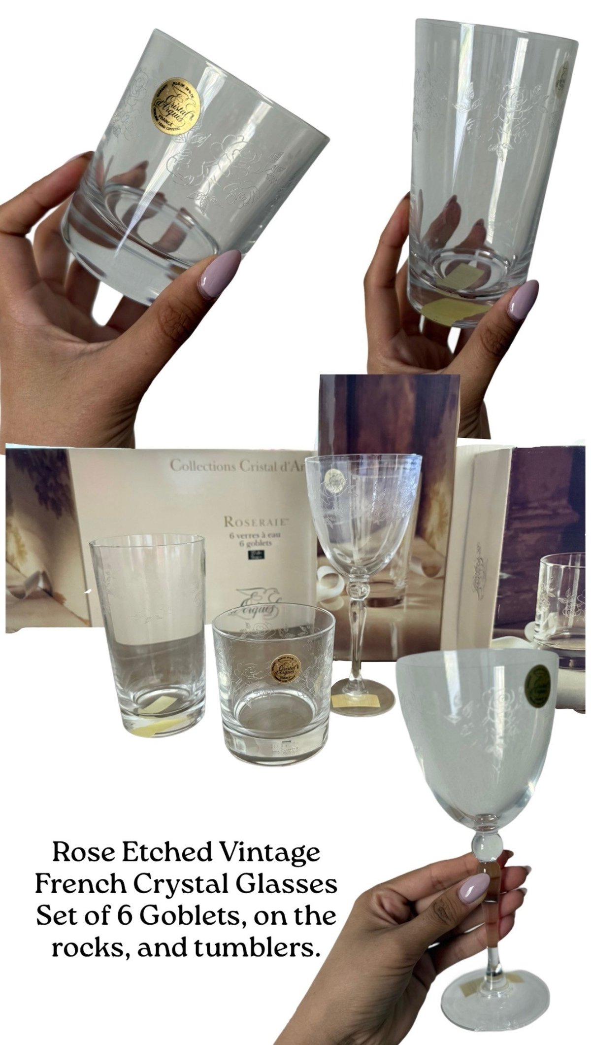 Rose Etched Glassware Set  Auction  It's a...Gala 2025