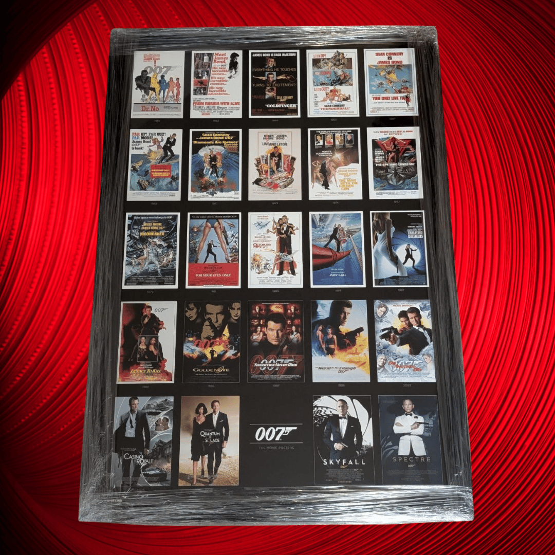 James Bond Photo Collage - Legends Never Die Framed Art 11x14 Inches