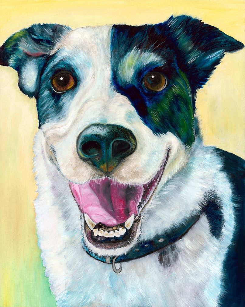 Marina | newest Custom Pet Portrait | Acrylic on Canvas | 12 x 16 inches