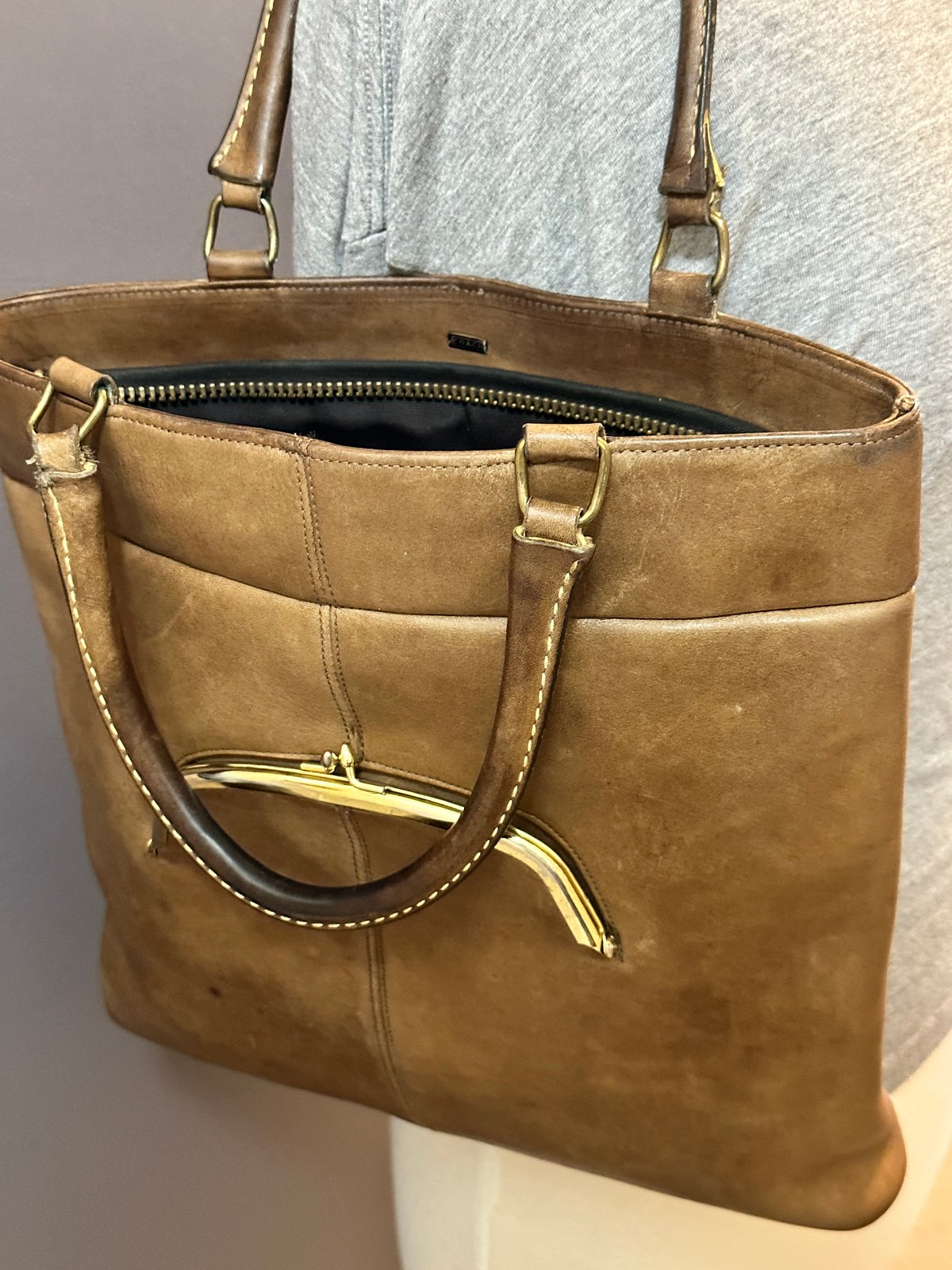 HTF Vintage Coach PreCreed Metal Tag Bonnie Cashin Skinny Tote 