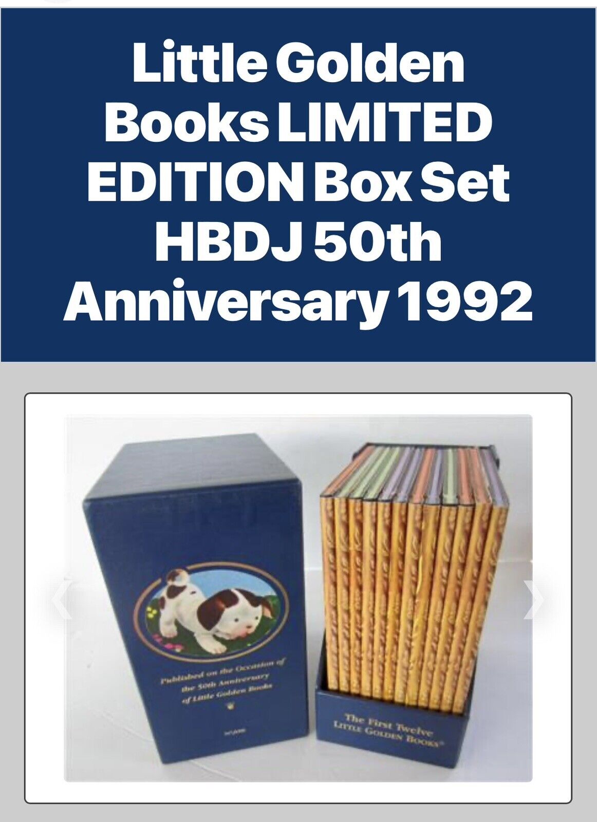 Rare- Limited Edition Little Golden Books 50th Anniversary