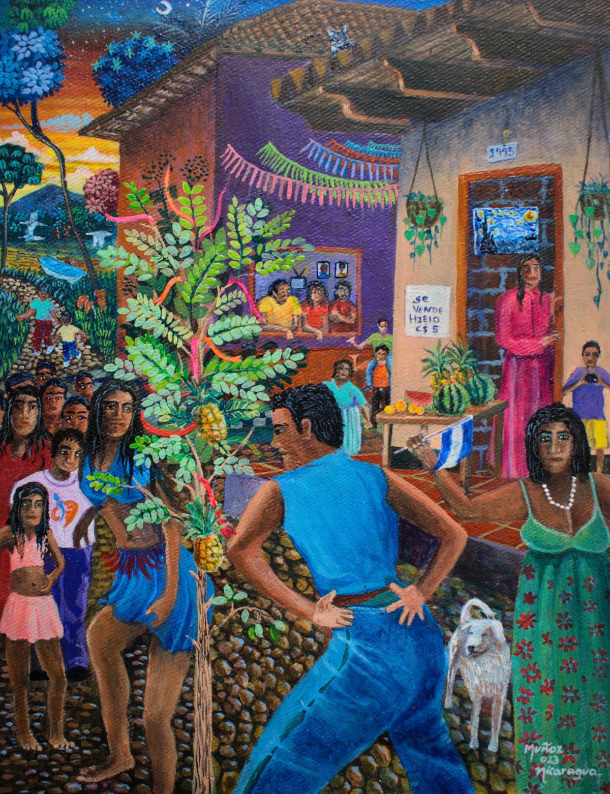 Baile de Palo de Mayo, Allan Lindo Muñoz – Auction – Art for