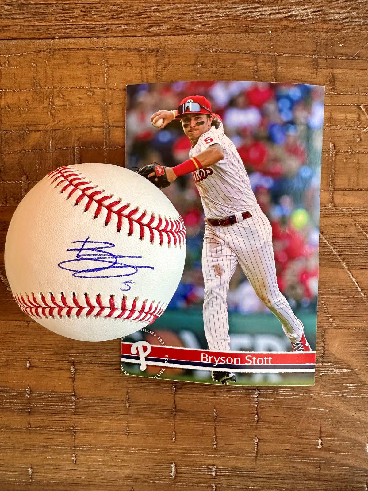 Item A: Philadelphia Phillies Bryson Stott Autographed Official