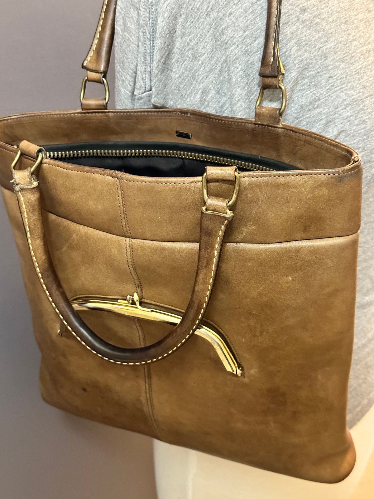 HTF Vintage Coach PreCreed Metal Tag Bonnie Cashin Skinny Tote 