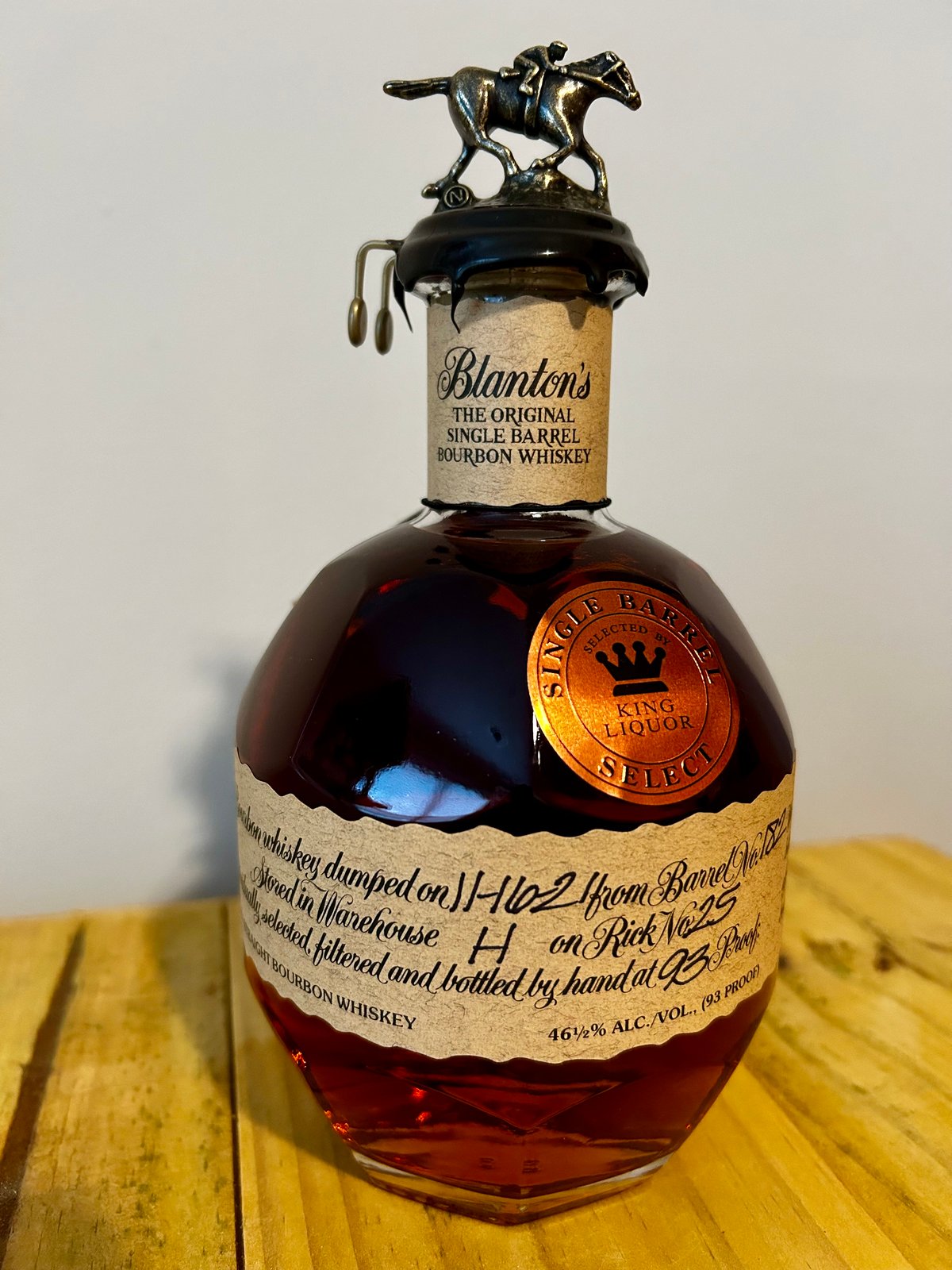 Blanton's Single Barrel Selected by King Liquor Letter N, dump