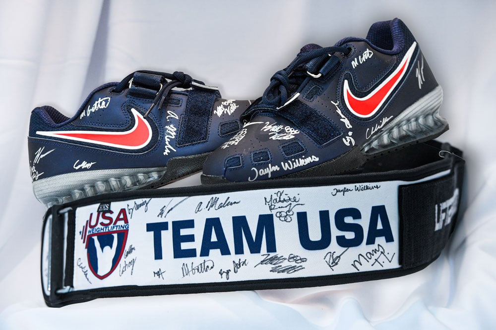 Signed Weightlifting Belt and Nike Romaleos 2 – Auction  display picture 1