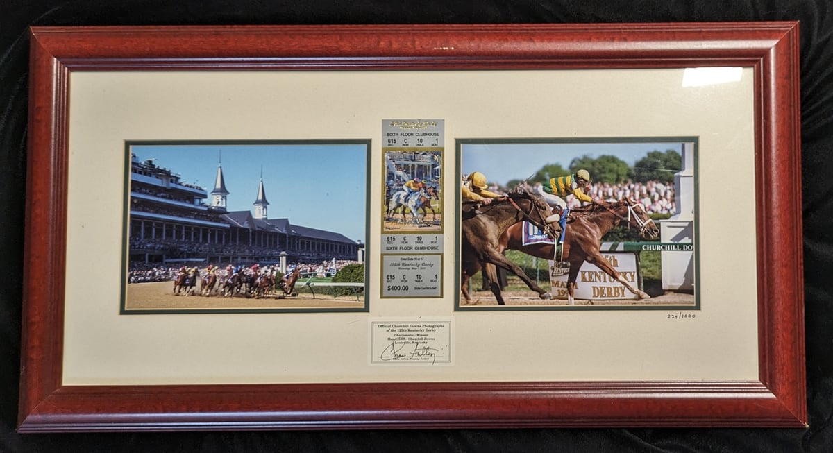 Old Friends retiree Charismatic Framed Kentucky Derby winner's