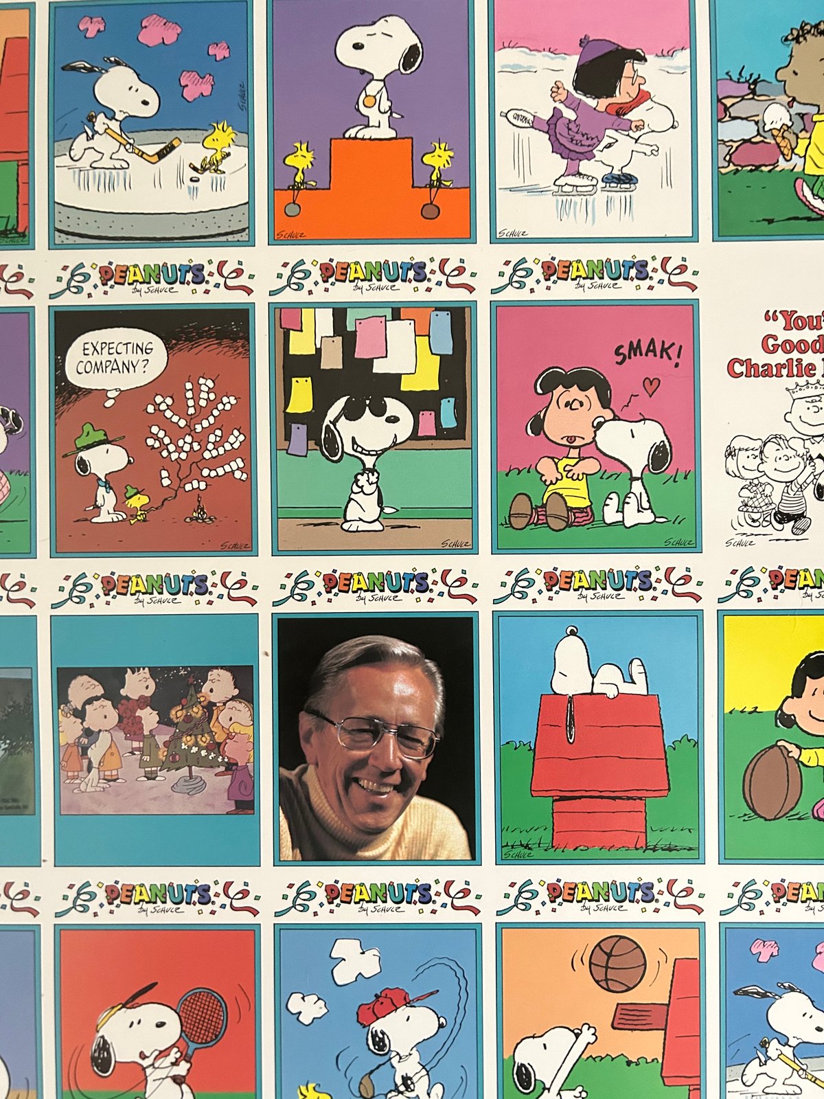 Peanuts Trading Card Uncut 99 Card Sheet Error Set - Snoopy