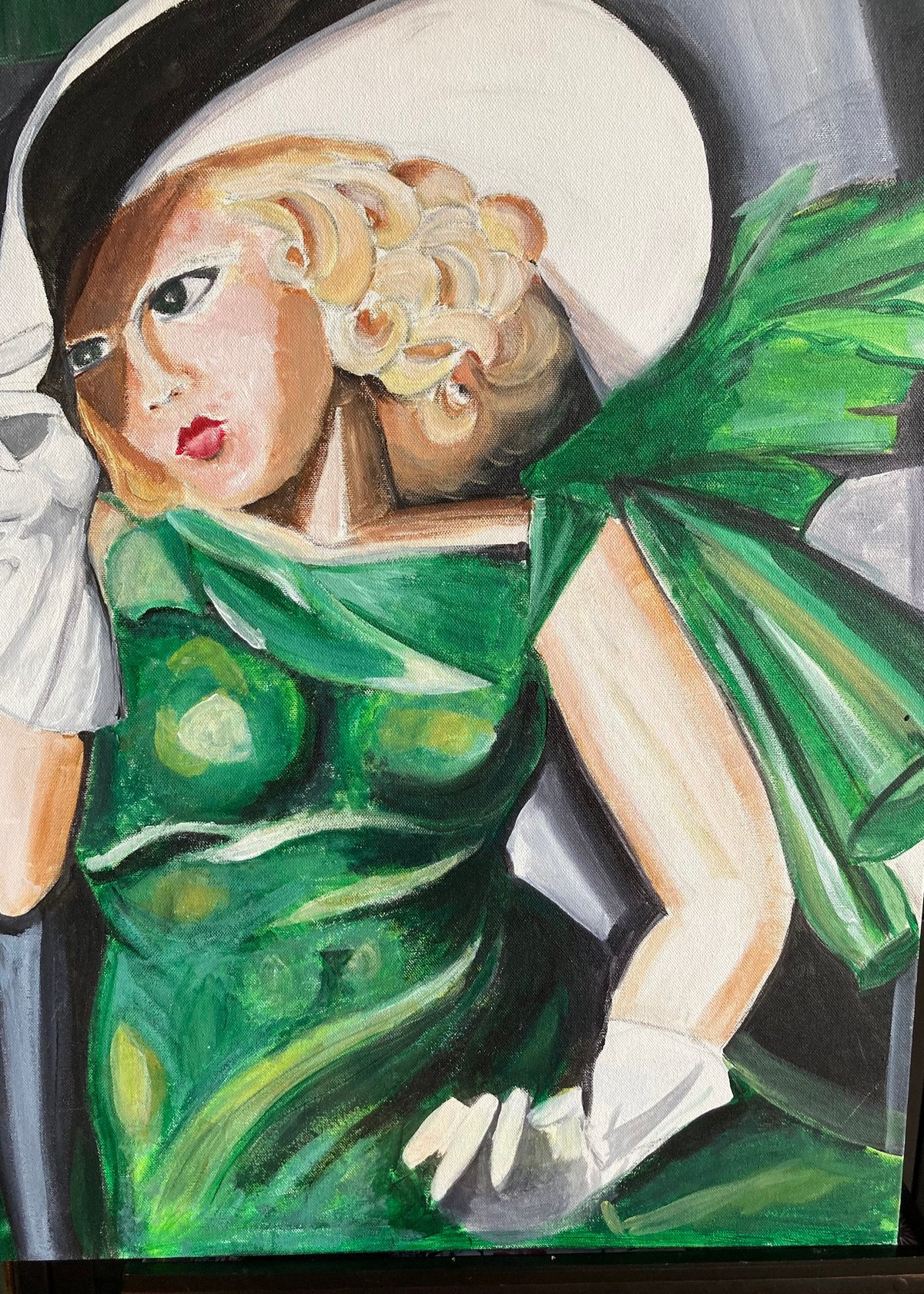 Tamara de Lempicka Green Dress Lady  Auction  Showdown @ The Mosley Corral