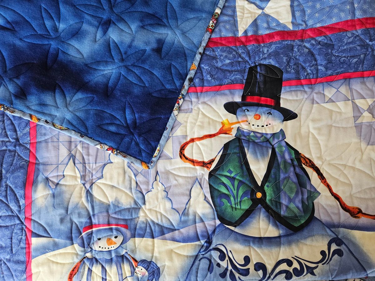 Handmade store Snowman Quilt