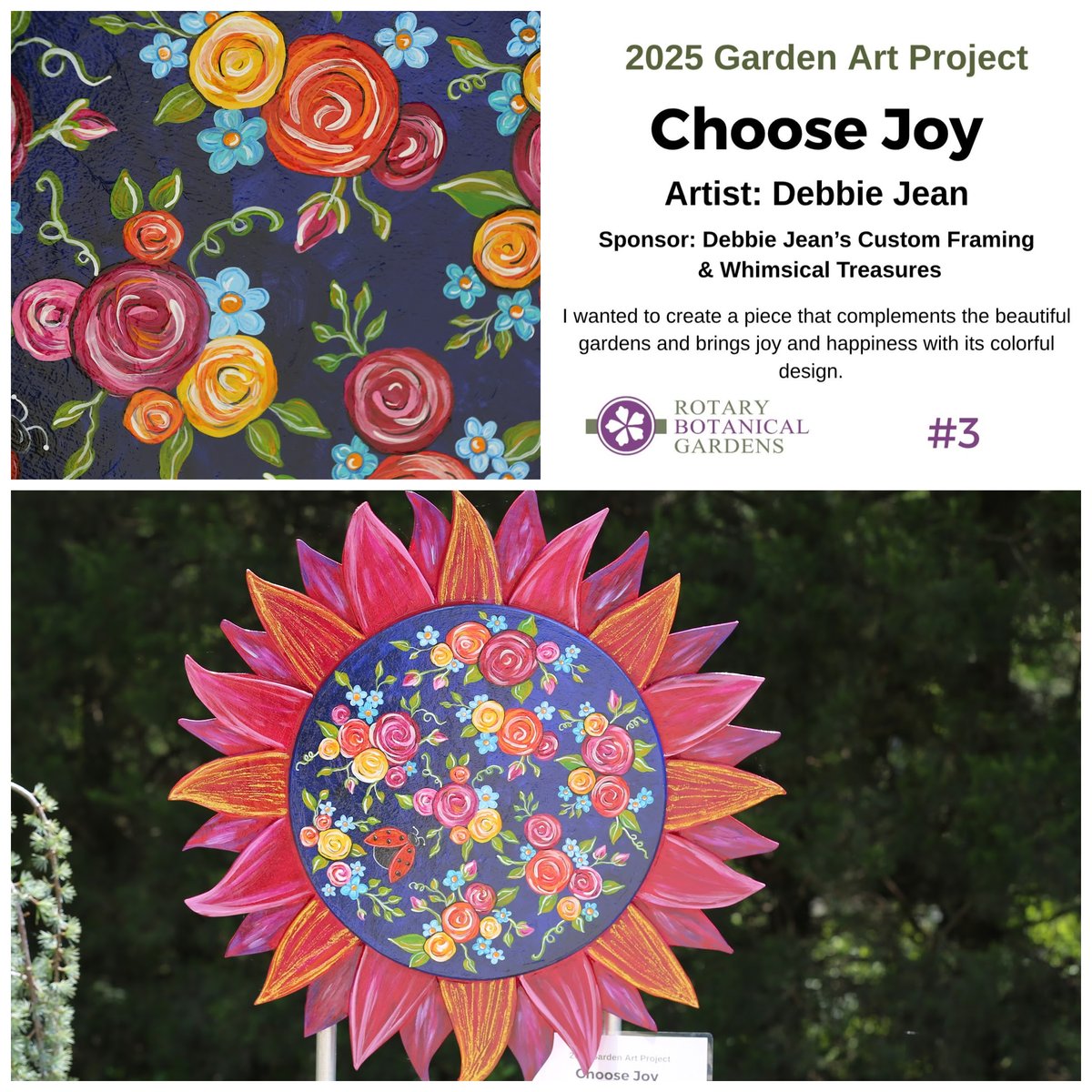 Choose Joy by Debbie Jean – Auction – 2025 Garden Art Auction