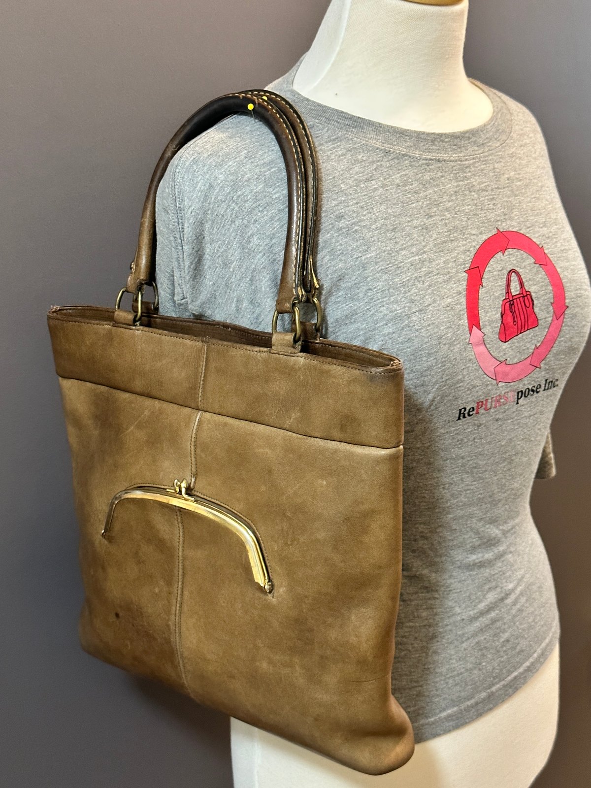 HTF Vintage Coach PreCreed Metal Tag Bonnie Cashin Skinny Tote