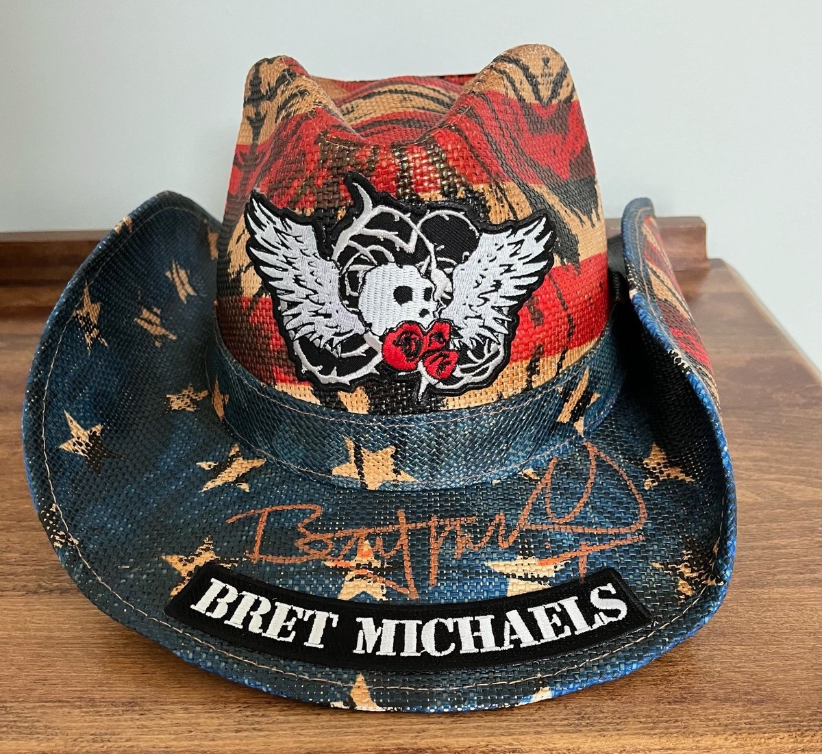 OOAK Bret Michaels Signed Peter Grimm Cowboy Hat Charitybuzz: Bret Michaels of Poison Signed Alamo Cowboy Hat main image 4