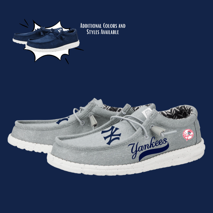 Custom Yankees Hey dudes MLB New York Yankees Custom Name Hey Dude Shoes - Torunstyle main image 3