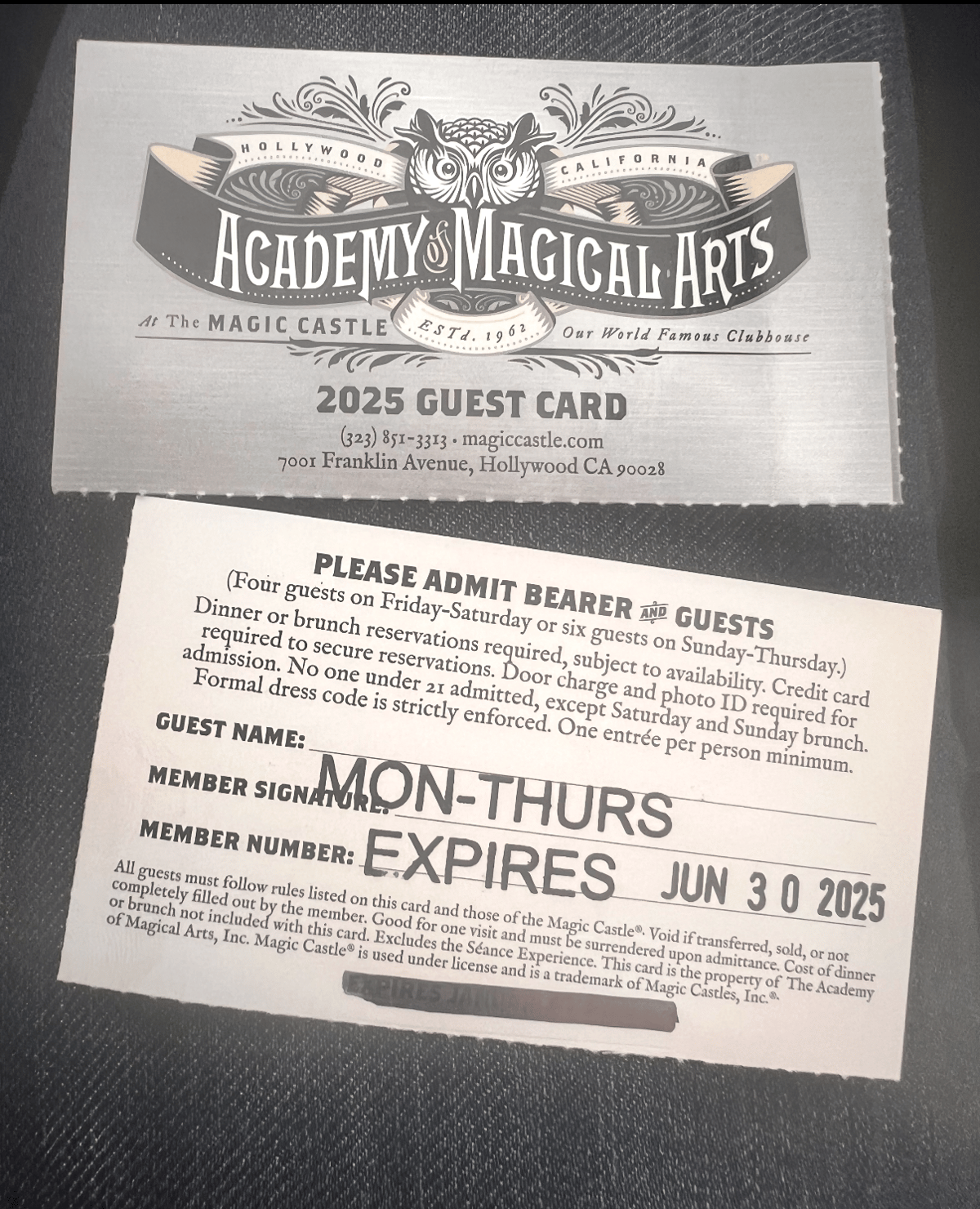 Magic Castle - Exclusive Experience for 6 Guests  Auction  Viejo  Elementary Auction 2025